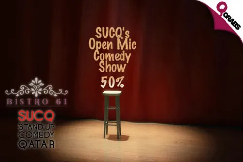 For QR35 get Two Tickets to SUCQ’s Open Mic Comedy Show on November 15 (QR70 Value)